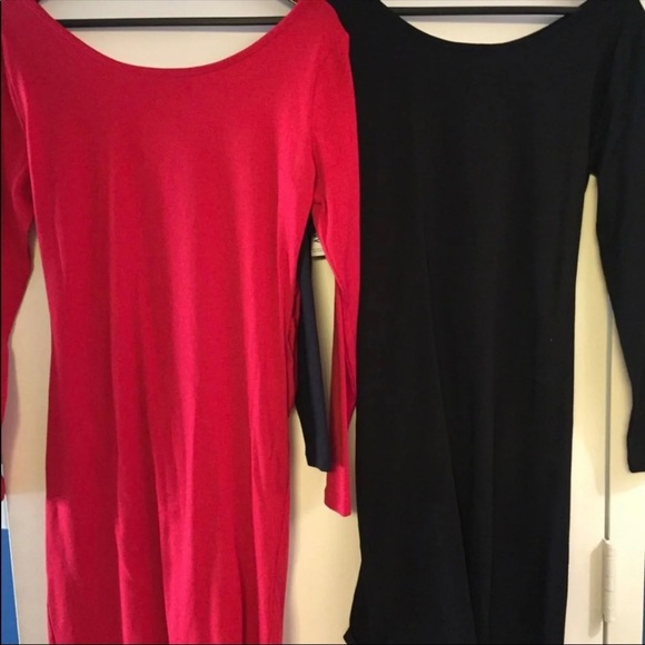 Old Navy- Maternity Medium Long sleeve dress black and red. Bundle of 2 - Picture 2 of 4